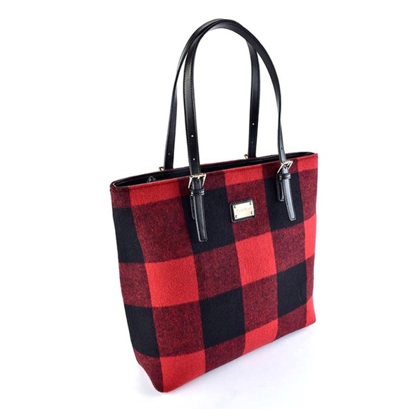 Charlie Paige Handbags - NWOT Charlie Paige Buffalo Plaid Tote Purse